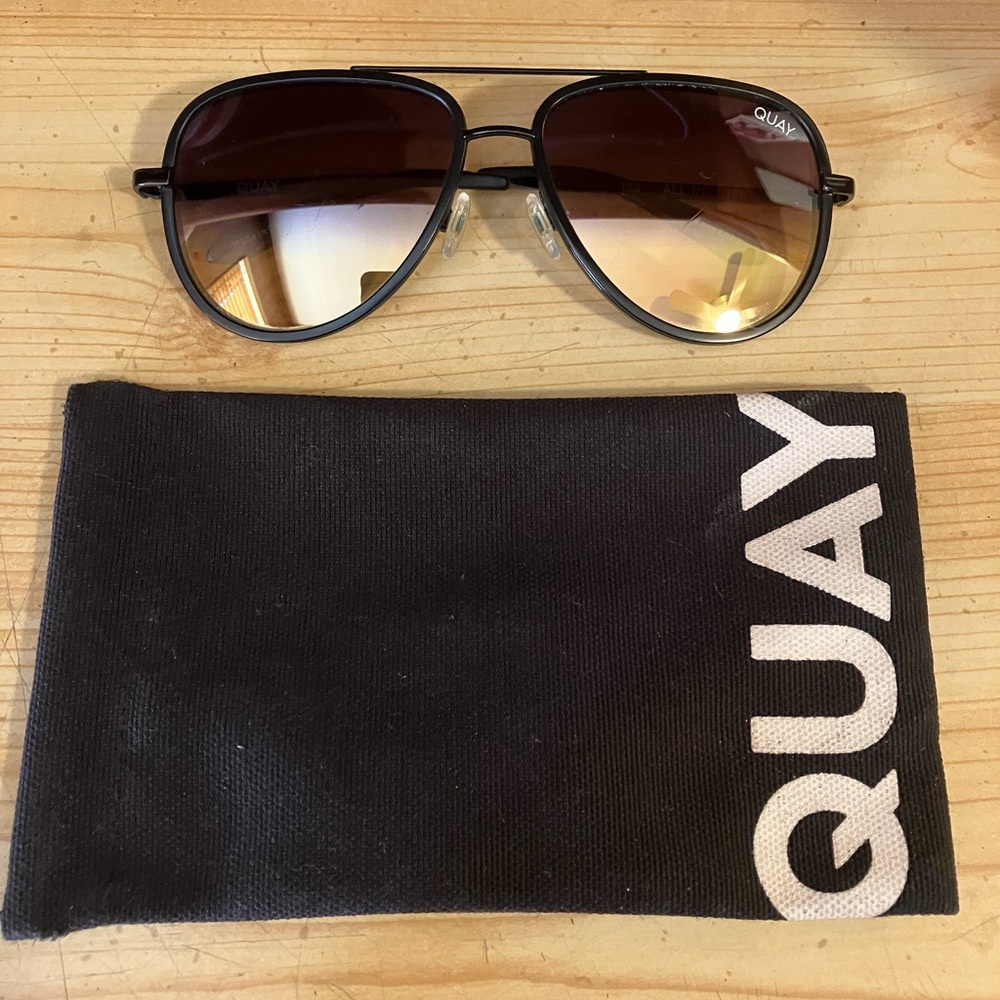 Quay Oversized Aviator Sunglasses